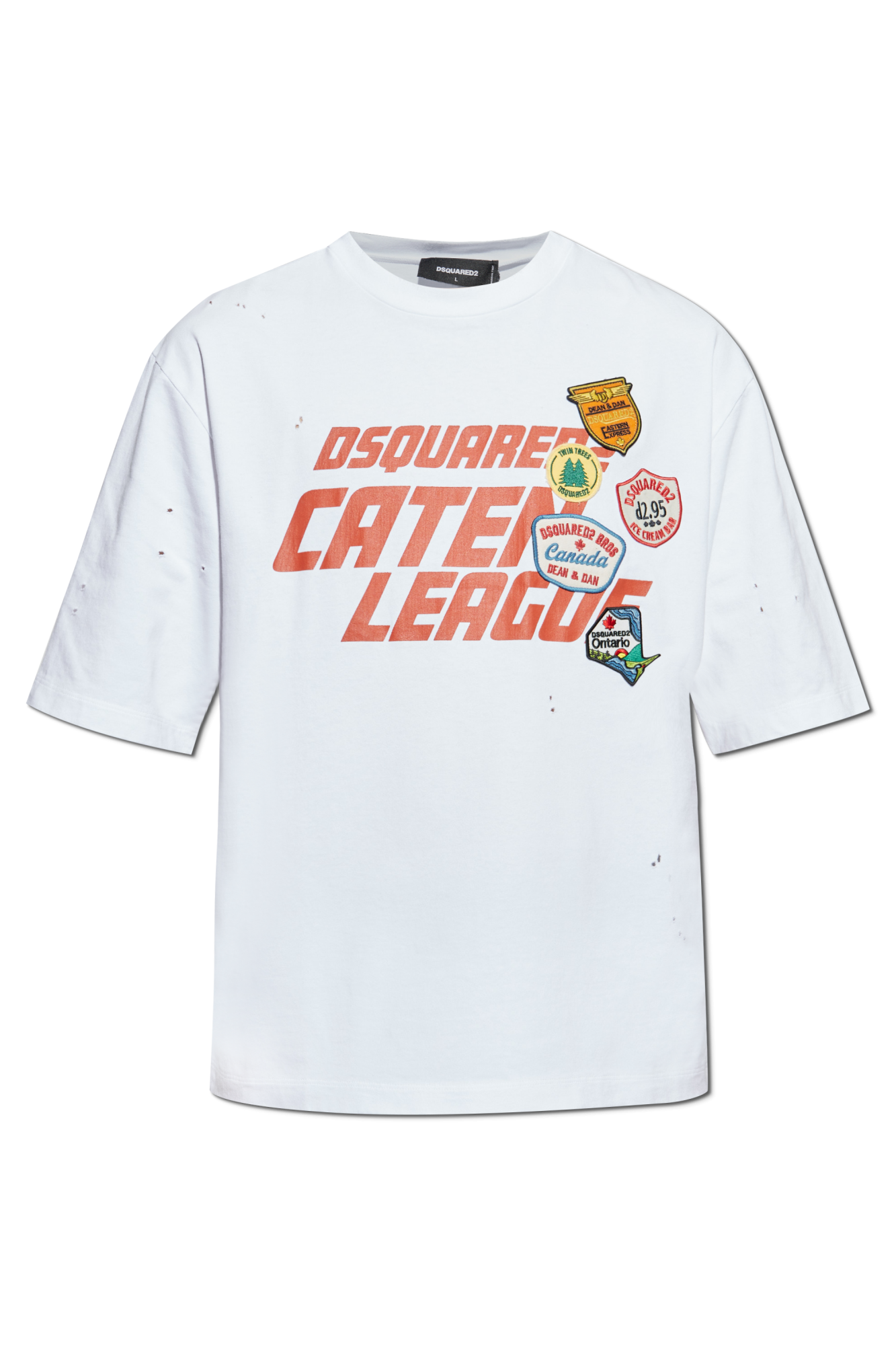 White Printed T-shirt Dsquared2 - Vitkac Italy